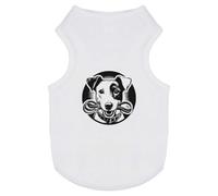 Azeeda 'Jack Russell Holding Leash' Pet Dog/Cat T-Shirt, S (PT00175513)