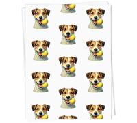 Azeeda 'Jack Russell Tennis Ball' Gift Wrap Paper (GI00104431) | 91cm x 61cm Gift Wrap for Birthdays, Christmas and Special Occasions