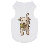 Azeeda 'Jack Russell with Tennis Ball' Pet Dog/Cat T-Shirt, L (PT00154895)