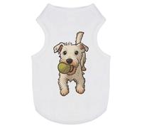 Azeeda 'Jack Russell with Tennis Ball' Pet Dog/Cat T-Shirt, M (PT00154894)