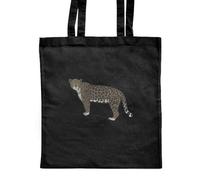 Azeeda 'Jaguar Stare' Classic Black Tote Shopper Bag (ZB00025723)