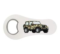 Azeeda 'Jeep with Camouflage Paint' Bottle Opener Fridge Magnet (BO00099227)