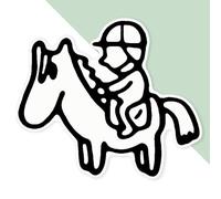 Azeeda 'Jockey On Horse' Premium Vinyl Decal Sticker - Waterproof, Durable & Easy to Apply - Ideal for Cars, Windows, Bins and More - 720mm (XXL) (DW00155072)