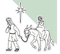 Azeeda 'Journey to Bethlehem' Premium Vinyl Decal Sticker - Waterproof, Durable & Easy to Apply - Ideal for Cars, Windows, Bins and More - 720mm (XXL) (DW00158182)