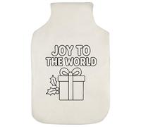 Azeeda 'Joy to The World' Hot Water Bottle Cover (HW00044565)
