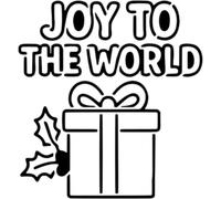 Azeeda 'Joy to The World' Reusable Stencil - Durable Decorative Template for Painting and Spraying on Walls, Tiles, Wood, Fabric & Craft Projects - M (A5) (WS00063108)