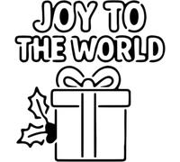 Azeeda 'Joy to The World' Reusable Stencil - Durable Decorative Template for Painting and Spraying on Walls, Tiles, Wood, Fabric & Craft Projects - L (A4) (WS00063107)