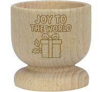 Azeeda 'Joy to the world' Wooden Egg Cup (EC00031781)