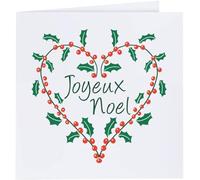 Azeeda 'Joyeux Noel Heart' Blank Greeting Card (GC00070667)