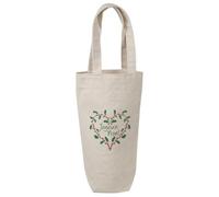 Azeeda 'Joyeux Noel Heart' Cotton Wine Bottle Gift/Travel Bag (BL00038551)