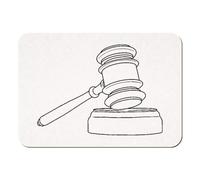 Azeeda 'Judge Gavel' Rectangular Fridge Magnet - Decorative Refrigerator & Whiteboard Magnet for Home, Kitchen or Office - 70mm x 49mm (FM00049919)