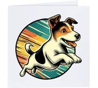 Azeeda 'Jumping Jack Russell' Blank Greeting Card (GC00090505)