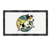 Azeeda 'Jumping Jack Russell' Pet Feeding Mat (PM00036714)