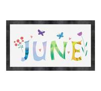 Azeeda 'June Illustrated Handwriting Design' Pet Feeding Mat (PM00039330)