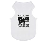 Azeeda 'Just a Capybara Lover' Pet Dog/Cat T-Shirt, M (PT00164154)
