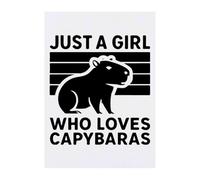 Azeeda 'Just a Capybara Lover' Temporary Tattoo - Water Resistant, Skin-Safe, Non-Toxic Transfer (TO00090567)