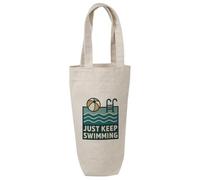 Azeeda 'Just Keep Swimming Pool' Cotton Wine Bottle Gift/Travel Bag (BL00043109)