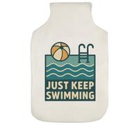 Azeeda 'Just Keep Swimming Pool' Hot Water Bottle Cover (HW00043042)
