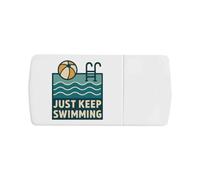 Azeeda 'Just Keep Swimming Pool' Pill Box with Tablet Splitter (PI00036492)