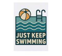 Azeeda 'Just Keep Swimming Pool' Temporary Tattoo - Water Resistant, Skin-Safe, Non-Toxic Transfer (TO00088693)