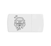 Azeeda 'Just Married Car' Pill Box with Tablet Splitter (PI00035398)