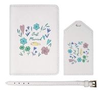 Azeeda 'Just Married' Passport Travel Set - White (PA00034744)