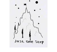 Azeeda 'Just One Step At A Time' Temporary Tattoo - Water Resistant, Skin-Safe, Non-Toxic Transfer (TO00099377)