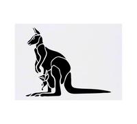 Azeeda 'Kangaroo Silhouette' Temporary Tattoo - Water Resistant, Skin-Safe, Non-Toxic Transfer (TO00100931)