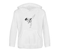 Azeeda 'Karate Girl' Children's Hoodie/Hooded Sweater 12-13 Years (KO00108136) White