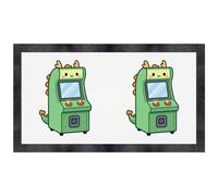 Azeeda 'Kawaii Dragon Arcade' Pet Feeding Mat (PM00040075)