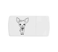 Azeeda 'Kawaii Fawn Holding a Flower Bouquet' Pill Box with Tablet Splitter (PI00041261)