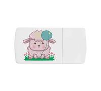Azeeda 'Kawaii Lamb with Balloon' Pill Box with Splitter (PI00045454)