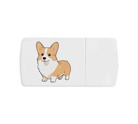 Azeeda 'Kawaii Pembroke Welsh Corgi' Pill Box with Tablet Splitter (PI00041045)