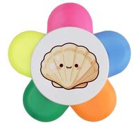 Azeeda 'Kawaii Scallop Shell' Flower Shape Highlighter Pen (HL00044960)