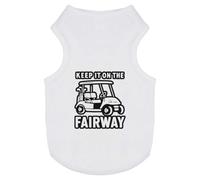 Azeeda 'Keep it on the Fairway' Pet Dog/Cat T-Shirt, L (PT00165723)