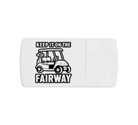 Azeeda 'Keep it on The Fairway' Pill Box with Tablet Splitter (PI00037831)