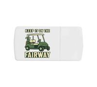 Azeeda 'Keep it on The Fairway' Pill Box with Tablet Splitter (PI00037832)