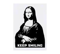 Azeeda 'Keep Smiling Mona Lisa' Temporary Tattoo - A6 (TO00099763)