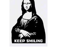 Azeeda 'Keep Smiling Mona Lisa' Temporary Tattoo - Water Resistant, Skin-Safe, Non-Toxic Transfer (TO00099763)