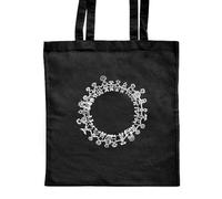 Azeeda 'Kids Holding Hands Circle' Classic Black Tote Shopper Bag (ZB00018999)