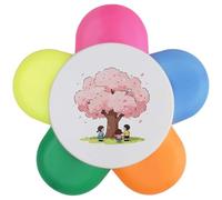 Azeeda 'Kids Under Cherry Blossom Tree' Flower Shape Highlighter Pen (HL00045643)