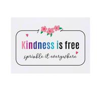 Azeeda 'Kindness Is Free' Temporary Tattoo - Water Resistant, Skin-Safe, Non-Toxic Transfer (TO00101781)