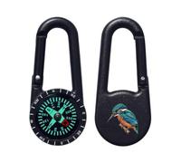 Azeeda 'Kingfisher Bird' Compass Keyring (KC00042979)