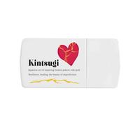 Azeeda 'Kintsugi Heart' Pill Box with Tablet Splitter (PI00044537)
