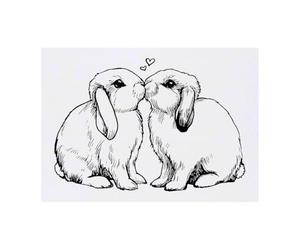 Azeeda 'Kissing Lop Eared Bunnies' Temporary Tattoo - A6 (TO00098657)