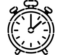 Azeeda 'Kitchen Timer' Reusable Stencil - Durable Decorative Template for Painting and Spraying on Walls, Tiles, Wood, Fabric & Craft Projects - XXL (A2) (WS00083548)