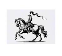 Azeeda 'Knight On Horseback' Temporary Tattoo - Water Resistant, Skin-Safe, Non-Toxic Transfer (TO00087621)