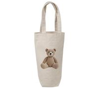 Azeeda 'Knitted Style Bear' Cotton Wine Bottle Gift/Travel Bag (BL00049348)