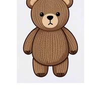 Azeeda 'Knitted Style Bear' Temporary Tattoo - Water Resistant, Skin-Safe, Non-Toxic Transfer (TO00101173)