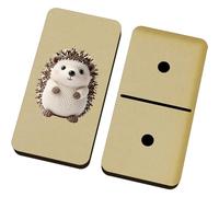 Azeeda 'Knitted Style Hedgehog' Domino Set & Box (DM00056812)